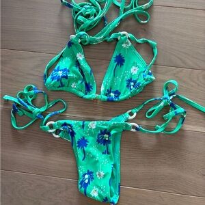 Blackbough Green Strappy Green Small Bikini